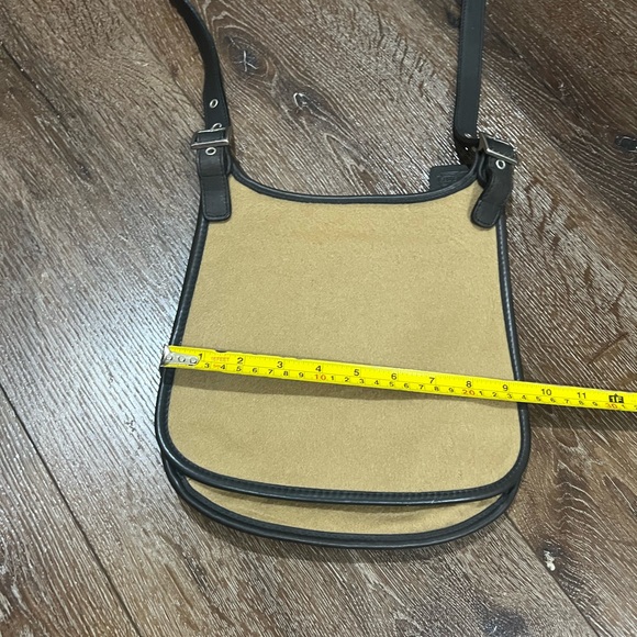 Coach wool crossbody bag tan and black - Picture 7 of 11